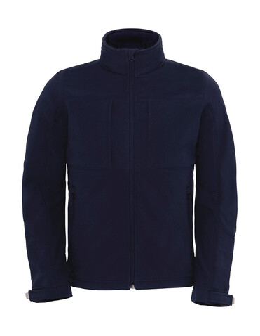 B &amp; C Hooded Softshell/men, Navy, S bedrucken, Art.-Nr. 431422003