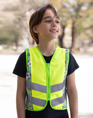 Korntex Children`s Safety Vest Action, Plane Orange, XS bedrucken, Art.-Nr. 432138122
