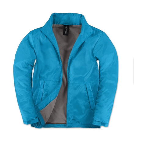 B &amp; C Multi-Active/men Jacket, Atoll/Warm Grey, XL bedrucken, Art.-Nr. 432423606