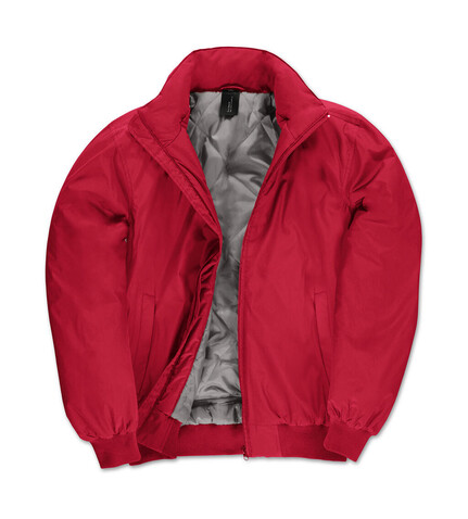 B &amp; C Crew Bomber/men Jacket, Red/Warm Grey, 2XL bedrucken, Art.-Nr. 434424707