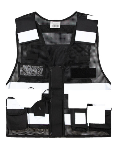 Korntex Mesh Tactical Vest „Sparta“, Black, XL/4XL bedrucken, Art.-Nr. 435131014