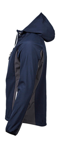 Tee Jays Hooded Lightweight Performance Softshell, Dark Grey/Off White, XL bedrucken, Art.-Nr. 435541635