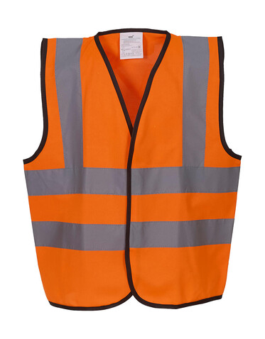 Yoko Kids Fluo 2 Band + Brace Waistcoat, Fluo Orange, 10-12 (L) bedrucken, Art.-Nr. 435774054
