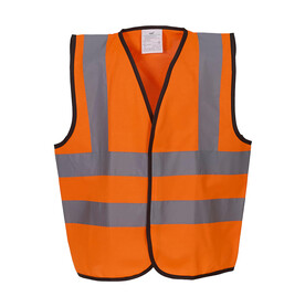 Yoko Kids Fluo 2 Band + Brace Waistcoat, Fluo Orange, 4-6 (S) bedrucken, Art.-Nr. 435774052