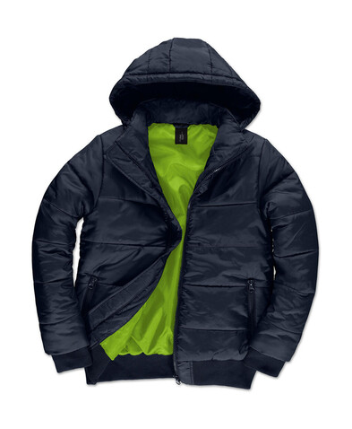B &amp; C Superhood/men Jacket, Navy/Neon Green, 2XL bedrucken, Art.-Nr. 437422707