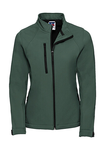 Russell Europe Ladies` Softshell Jacket, Bottle Green, L (40) bedrucken, Art.-Nr. 462005405 Russell Europe Ladies` Softshell Jacket, Bottle Green, L (40) bedrucken, Art.-Nr. 462005405