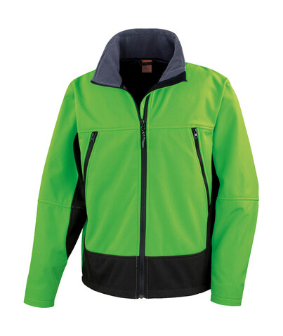 Result Softshell Activity Jacket, Vivid Green/Black, 2XL bedrucken, Art.-Nr. 438335547