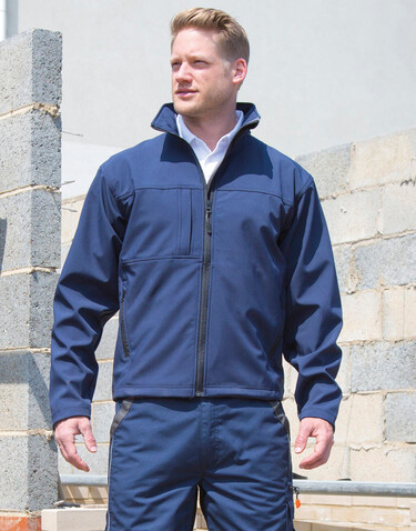 Result Men`s Classic Softshell Jacket, Bottle Green, M bedrucken, Art.-Nr. 439335404