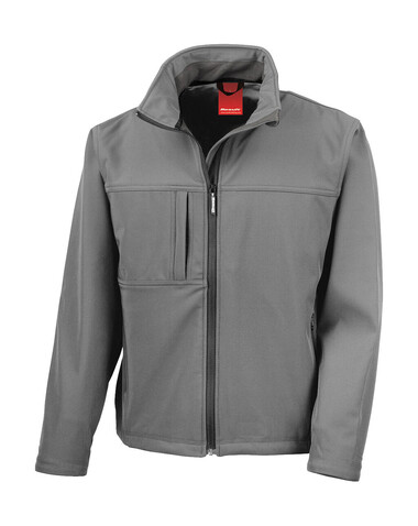 Result Men`s Classic Softshell Jacket, Workguard Grey, XL bedrucken, Art.-Nr. 439331056
