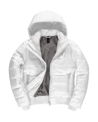B &amp; C Superhood/women Jacket, White/Warm Grey, 2XL bedrucken, Art.-Nr. 439420727