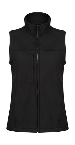 Regatta Ladies` Flux Softshell Bodywarmer, Black/Black, 18 (44) bedrucken, Art.-Nr. 444171527