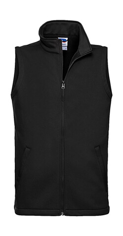 Russell Europe Men`s Smart Softshell Gilet, Black, M bedrucken, Art.-Nr. 445001014