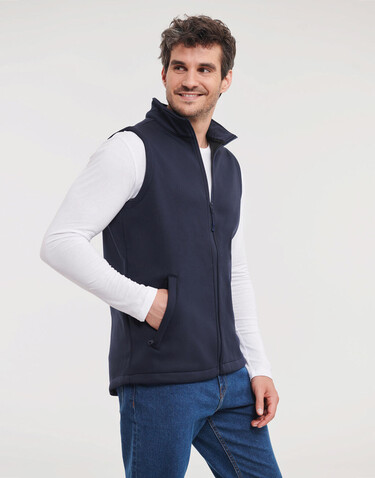 Russell Europe Men`s Smart Softshell Gilet, French Navy, XS bedrucken, Art.-Nr. 445002012