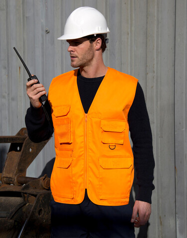Result Safari Waistcoat, Orange, L bedrucken, Art.-Nr. 445334105