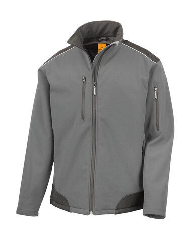 Result Ripstop Softshell Work Jacket, Grey/Black, S bedrucken, Art.-Nr. 447331483 Result Ripstop Softshell Work Jacket, Grey/Black, S bedrucken, Art.-Nr. 447331483