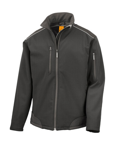 Result Ripstop Softshell Work Jacket, Black/Black, 3XL bedrucken, Art.-Nr. 447331778 Result Ripstop Softshell Work Jacket, Black/Black, 3XL bedrucken, Art.-Nr. 447331778