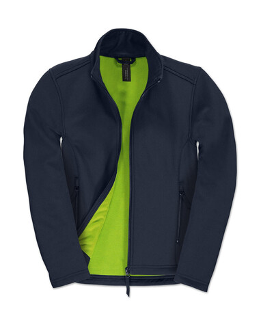 B &amp; C ID.701/women Softshell Jacket, Navy/Neon Green, XS bedrucken, Art.-Nr. 447422702