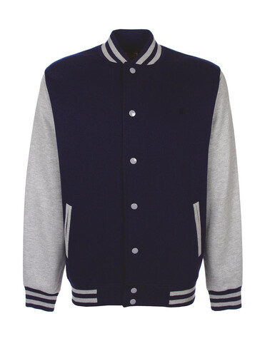 FDM Varsity Jacket, Navy/Sport Grey, 2XL bedrucken, Art.-Nr. 455552747