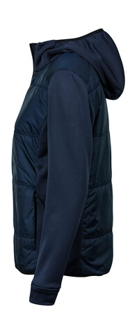 Tee Jays Womens Hybrid-Stretch Hooded Jacket, Navy/Navy, S bedrucken, Art.-Nr. 456542513