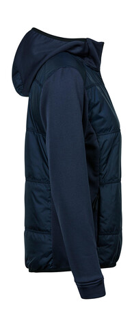Tee Jays Womens Hybrid-Stretch Hooded Jacket, Navy/Navy, S bedrucken, Art.-Nr. 456542513