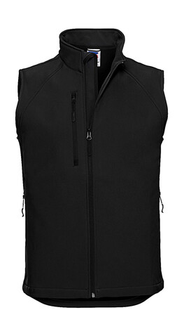 Russell Europe Softshell Gilet, Black, 2XL bedrucken, Art.-Nr. 459001017