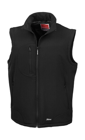 Result Softshell Bodywarmer, Black/Black, L bedrucken, Art.-Nr. 459331775