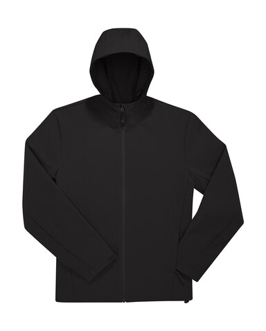 B &amp; C Reset 3Lr Hooded Softshell, Black, L bedrucken, Art.-Nr. 460421014