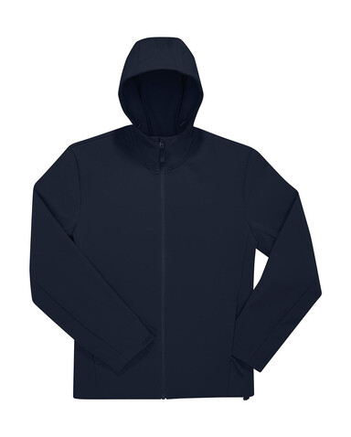 B &amp; C Reset 3Lr Hooded Softshell, Navy, 4XL bedrucken, Art.-Nr. 460422008