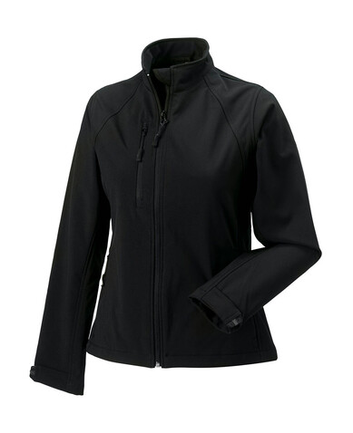 Russell Europe Ladies` Softshell Jacket, Black, S (36) bedrucken, Art.-Nr. 462001013