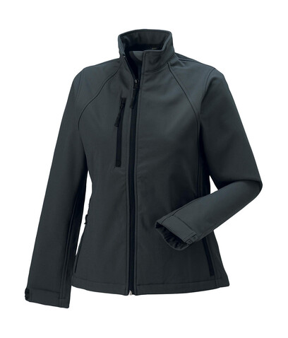 Russell Europe Ladies` Softshell Jacket, Titanium, XL (42) bedrucken, Art.-Nr. 462001396