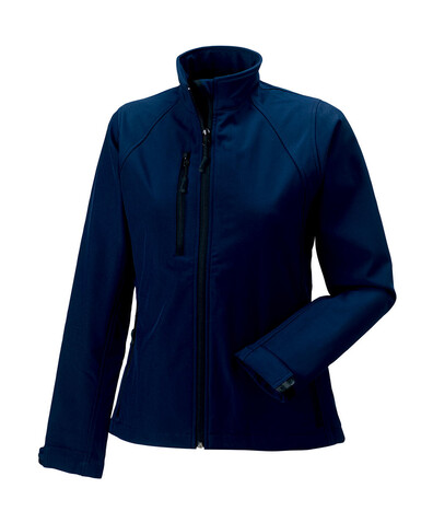Russell Europe Ladies` Softshell Jacket, French Navy, M (38) bedrucken, Art.-Nr. 462002014 Russell Europe Ladies` Softshell Jacket, French Navy, M (38) bedrucken, Art.-Nr. 462002014