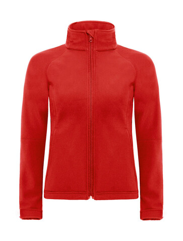 B &amp; C Hooded Softshell/women, Red, L bedrucken, Art.-Nr. 462424005
