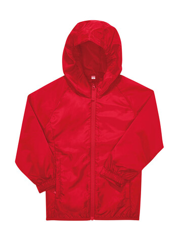 B &amp; C #Reset Windbreaker /kids, Red, 5/6 (110/116) bedrucken, Art.-Nr. 465424004
