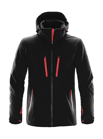 StormTech Patrol Softshell Jacket, Black/Bright Red, S bedrucken, Art.-Nr. 477181793