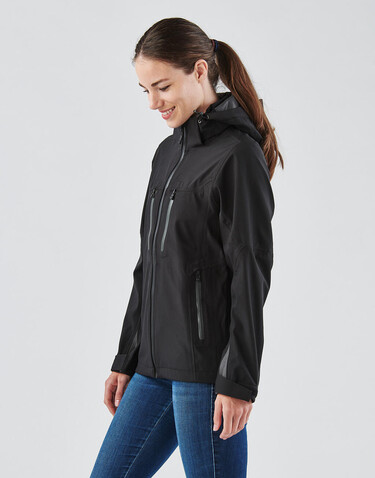 StormTech Women`s Patrol Softshell Jacket, Black/Carbon, 2XL bedrucken, Art.-Nr. 478181727