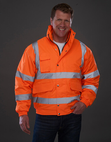 Yoko Fluo Bomber Jacket, Fluo Yellow, 2XL bedrucken, Art.-Nr. 480776055