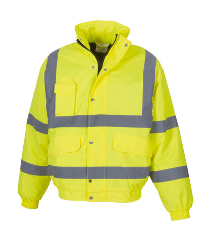Yoko Fluo Bomber Jacket, Fluo Yellow, XL bedrucken, Art.-Nr. 480776054