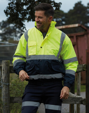 Yoko Fluo 2-Tone Bomber Jacket, Fluo Orange/Navy, XL bedrucken, Art.-Nr. 482774526 Yoko Fluo 2-Tone Bomber Jacket, Fluo Orange/Navy, XL bedrucken, Art.-Nr. 482774526