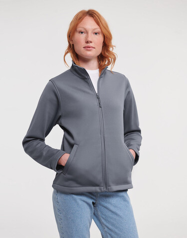 Russell Europe Ladies` Smart Softshell Jacket, Convoy Grey, 2XL (44) bedrucken, Art.-Nr. 486001277 Russell Europe Ladies` Smart Softshell Jacket, Convoy Grey, 2XL (44) bedrucken, Art.-Nr. 486001277