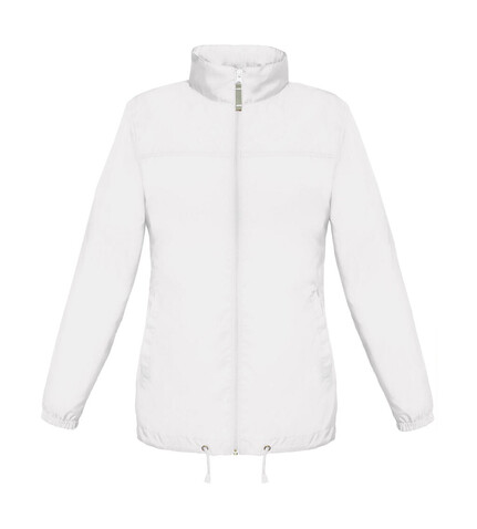 B &amp; C Sirocco/women Windbreaker, White, XL bedrucken, Art.-Nr. 497420006