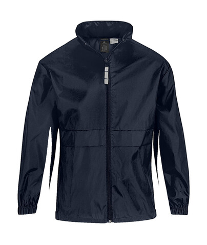 B &amp; C Sirocco/kids Windbreaker, Navy, 5/6 (110/116) bedrucken, Art.-Nr. 498422004