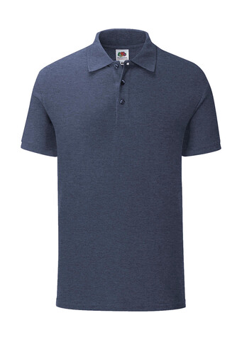 Fruit of the Loom Iconic Polo, Heather Navy, 2XL bedrucken, Art.-Nr. 500012047
