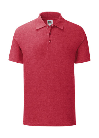 Fruit of the Loom Iconic Polo, Heather Red, S bedrucken, Art.-Nr. 500014043