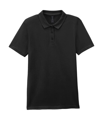 Gildan Softstyle Women`s Pique Polo, Black, M bedrucken, Art.-Nr. 500091014