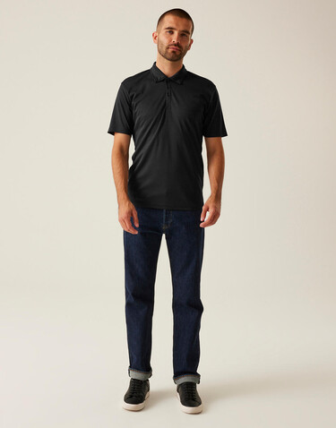 Regatta Honestly Made Recycled Polo, Black, S bedrucken, Art.-Nr. 501171013