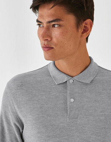 B &amp; C ID.001 LSL Polo, Black, S bedrucken, Art.-Nr. 502421013