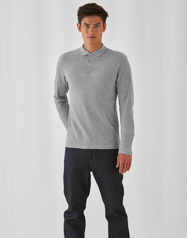B &amp; C ID.001 LSL Polo, Red, S bedrucken, Art.-Nr. 502424003