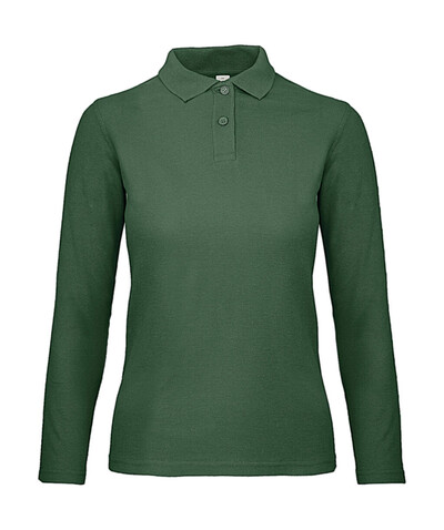 B &amp; C ID.001 LSL /women Polo, Bottle Green, 3XL bedrucken, Art.-Nr. 503425408