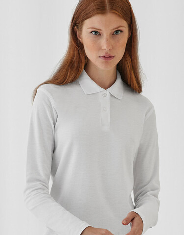 B &amp; C ID.001 LSL /women Polo, Bottle Green, 3XL bedrucken, Art.-Nr. 503425408
