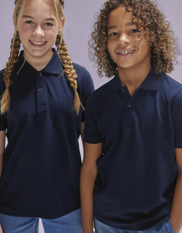 B &amp; C MY POLO 180 /kids, White, 5/6 (110/116) bedrucken, Art.-Nr. 505420004